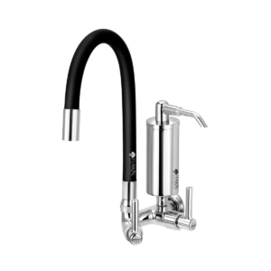 TORNEIRA GOURMET C51 COM FILTRO DE COZINHA FLEXÍVEL PRETA 1/4 DE VOLTA COPO SLIM